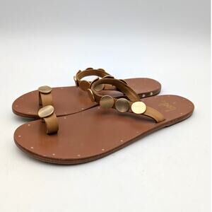 Beek Ruby Slip-On Slide Sandals Open Round Toe Women's Honey Size US8 EU38